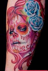 Arm color, beautiful, beauty, rose, tattoo