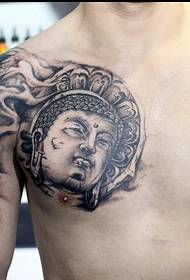 A metade dun patrón de tatuaxe