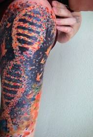 Большая рука изящно нежный рисунок татуировки символ ДНК
