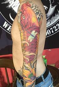 Tatuaż tatuaż czerwony kałamarnica ramię ramię