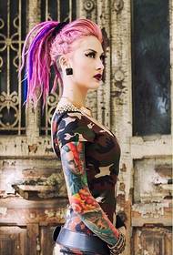 Личност жена мода цвете татуировка ръка ръка модел