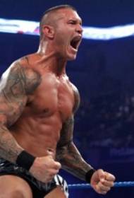 Ntiaj Teb Huab Cua Hnyav Tus yeej Randy Orton Txoj Cai Paj Tawg Ntaj Tattoo