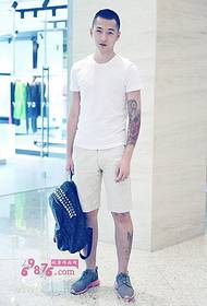 personal fashion handsome flower arm tattoo picture