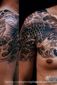 Populära coola halva bläckfisk tatuering mönster uppskattning