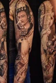 Chinese traditional style flower arm tattoo pattern works 9 sheets