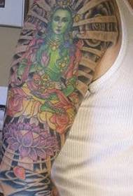 Groen Hindoe afgod-tatoeëringpatroon
