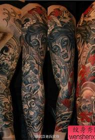 zestaw kolorowych tatuaży na ramiona kwiatowe