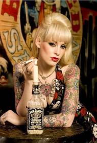 European beautiful woman super cute flower arm tattoo 88538-personal man flower arm tattoo pattern