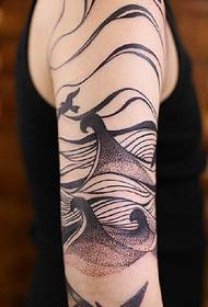 Arm abstrakt båd tatoveringsmønster