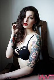 immagine sexy del tatuaggio di modo del braccio del fiore della dea