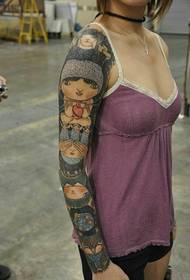 Varios tatuajes de tatuaje de tótem de brazo de flor bien parecido
