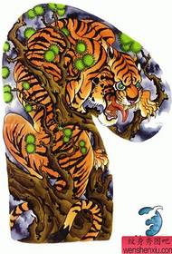 Fantastico modello tradizionale classico di tigre mezza tigre