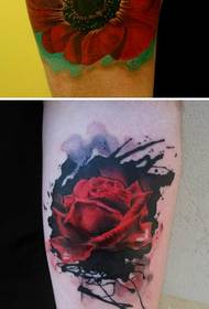 Lijepe i različite vrste uzoraka tetovaža velikih cvijeća