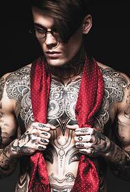 European handsome super tattoo 88196- very personality prajna avatar flower arm tattoo