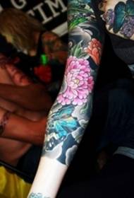 Farebné rastliny viniča kvetina tetovanie zviera plné rameno kvetina rameno tetovanie vzor Daquan