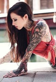 Girls' favorite fashion flower arm tattoo