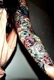 sexy beauty sexy flower arm tattoo