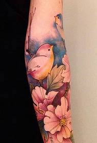 Bloem arm vogel tattoo tattoo modetrend