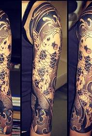 Bunga lengan fesyen tatu tatu corak