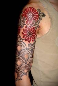 Ilustracija tetovaže cvjetne ruke cvjetne ličnosti