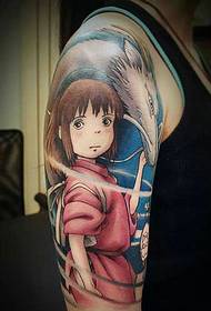 Ganz léif an beréiert Blummenarm anime Tattoo