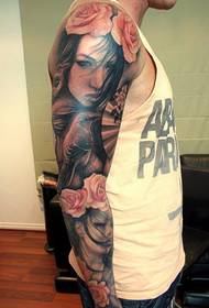 el braç de flors que l’afluència hauria de tenir Tatuatge