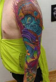 Unmoved King Flower Arm Tattoo Pattern