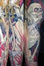 A variety of painted watercolor sketch creative classic domineering flower arm tattoo pattern