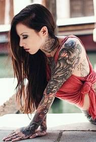 sexy Girl's Flower arm's tattoo