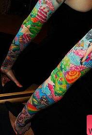 Tetovējuma ķermenis ieteica rokas krāsas ziedu roku Tetovējums darbojas