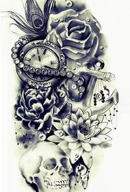 Inconfusible manuscrit del tatuatge del braç de flors
