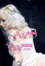 European sexy beauty personality flower arm picture
