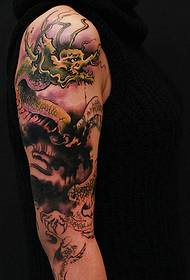 Colgante de tatuaje de brazo de flor para niños