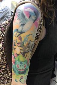 Modello tatuaggio braccio colorato e unico