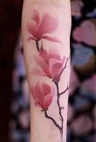 Ziedu rokas ziedu tetovējuma modeļa mode skaista