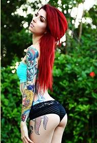 moda sexy feminino flor braço tatuagem padrão para apreciar a imagem