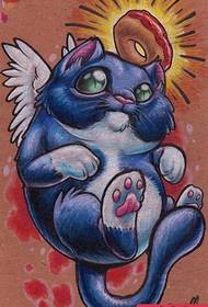 a super cute cat tattoo manuscript