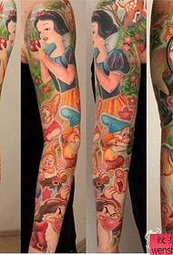 Snow White Flower Arm Tattoo Works