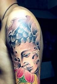 Blomarm soos Boeddha-tatoo-patroon persoonlikheid wilde
