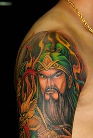 Super domineering lore beso Guan Gong tatuaje eredua