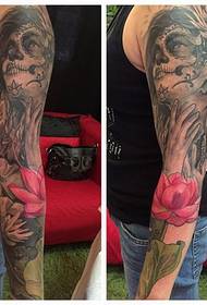 Tatuaggio classico braccio di fiori