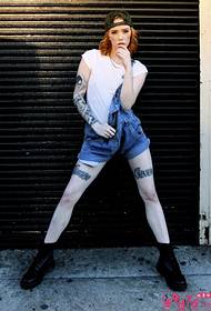European beauty personality flower arm wild tattoo