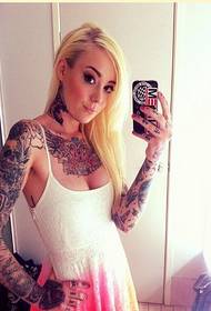 fesyen seksi wanita asing lengan bunga gambar tatu gambar