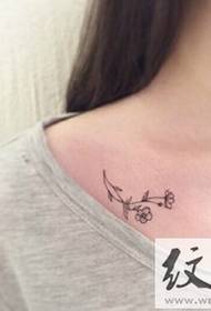 affascinante piccolo tatuaggio di clavicola fresca