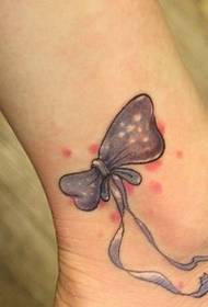 elegante tatuaggio semplice con fiocco alla caviglia 90337 - bellissimo tatuaggio chiave alla caviglia di personalità