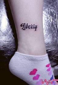 simple English ankle tattoo picture