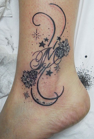 female ankle beautiful tattoo