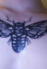 tatouage insectes garçons sous le collier esquisse une image de tatouage