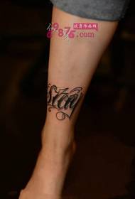 Chicano English Alphabet Ankle Tattoo Picture 90455 - الإنجليزية الأبجدية الكاحل صورة الوشم