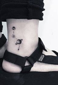 Enkel planeet tattoo patroon